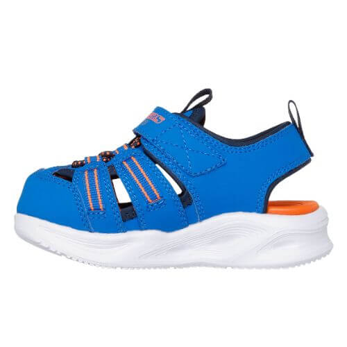 Sandale copii baieti cu LED din textil Skechers, Albastru - 407033-BLNV [3]