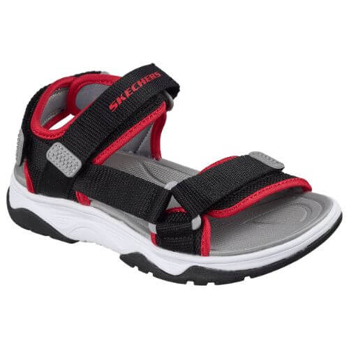 Sandale copii baieti din material textil Skechers, Negru - 407013-BKRD [2]