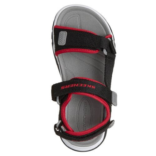 Sandale copii baieti din material textil Skechers, Negru - 407013-BKRD [4]