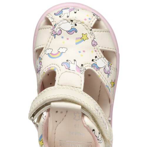 Sandale copii fete din material sintetic Geox, Crem - B556FB_000BC_C0175 [3]