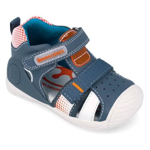 Sandale copii baieti din piele Biomecanics, Albastru - 262124-A556 [2]