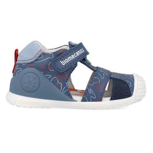 Sandale copii baieti din piele Biomecanics, Albastru - 262125-A556 [3]