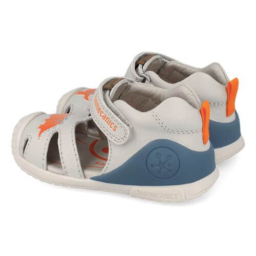 Sandale copii baieti din piele Biomecanics, Alb - 262126-B695 [4]