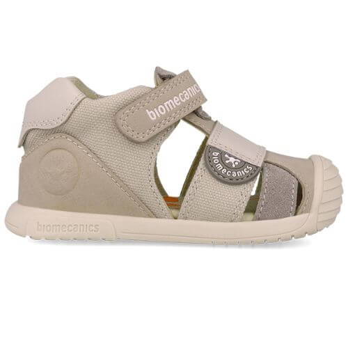 Sandale copii baieti din piele Biomecanics, Gri - 252127-B695 [2]