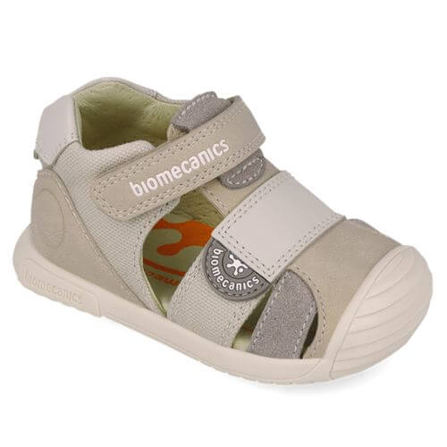 Sandale copii baieti din piele Biomecanics, Gri - 252127-B695 [3]