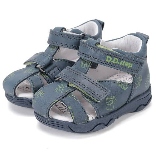 Sandale copii baieti din piele DD Step, Albastru - G064-61383B [2]