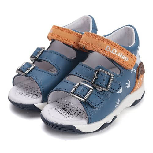 Sandale copii baieti din piele DD Step, Albastru - G064-61590A [3]
