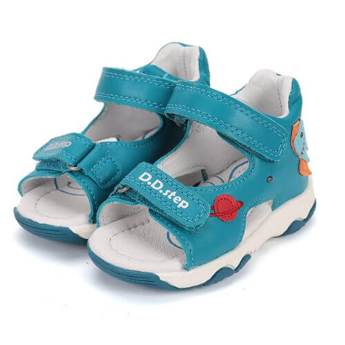 Sandale copii baieti cu LED din piele DD Step, Albastru - G064-51816B [3]