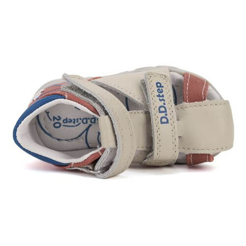 Sandale copii baieti din piele DD Step, Crem - G064-51611A [5]