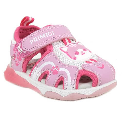 Sandale copii fete din textil cu LED Primigi, Roz - 1457100 [2]