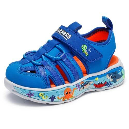 Sandale copii baieti din textil Skechers, Albastru - 407041-LTBL [3]