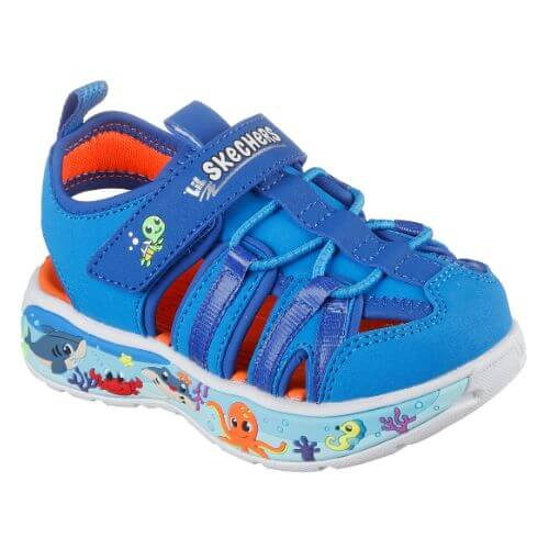 Sandale copii baieti din textil Skechers, Albastru - 407041-LTBL [2]