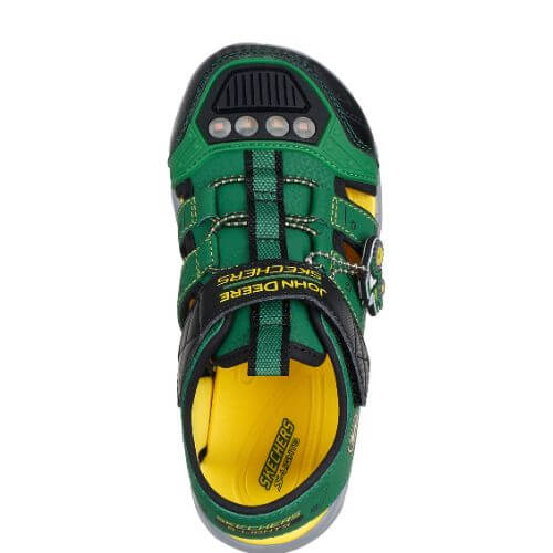 Sandale copii baieti HYPNO-SPLASH Skechers cu LED, Verde - 407070-GNBK [4]