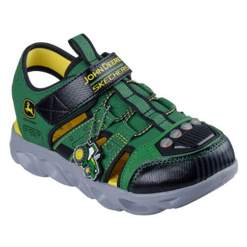 Sandale copii baieti HYPNO-SPLASH Skechers cu LED, Verde - 407070-GNBK [1]