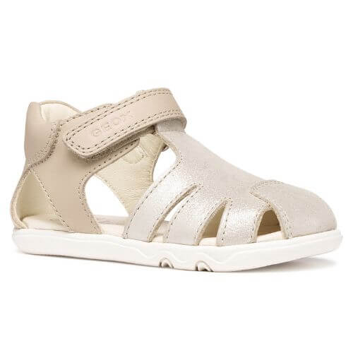 Sandale copii Barefoot fete din piele naturala Geox, Alb - B656QA_0CR85_C5000 [2]