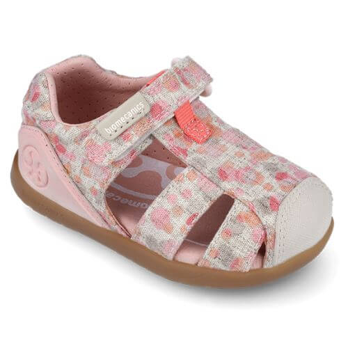 Sandale copii fete calapod lat din textil Biomecanics, Roz - 262193-A103 [3]