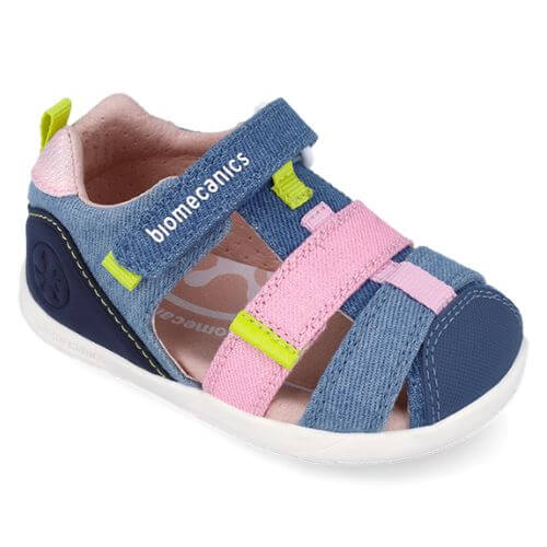 Sandale copii fete calapod lat din textil Biomecanics, Albastru - 262199-C727 [3]