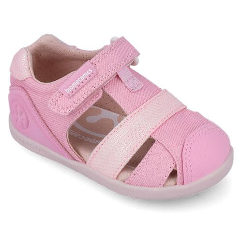Sandale copii fete calapod lat din textil Biomecanics, Roz - 262194-A032 [2]