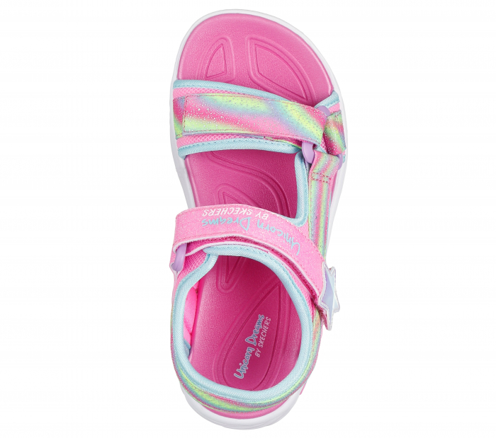 Sandale copii fete cu LED din material sintetic Skechers, Roz - 303107-PKMT [3]