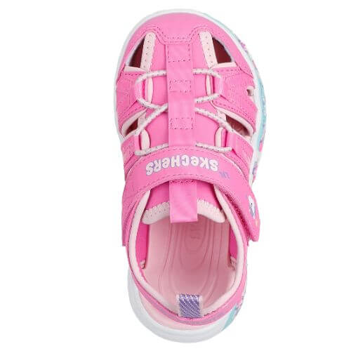 Sandale copii fete din material sintetic Skechers, Roz - 303162-PKLP [4]