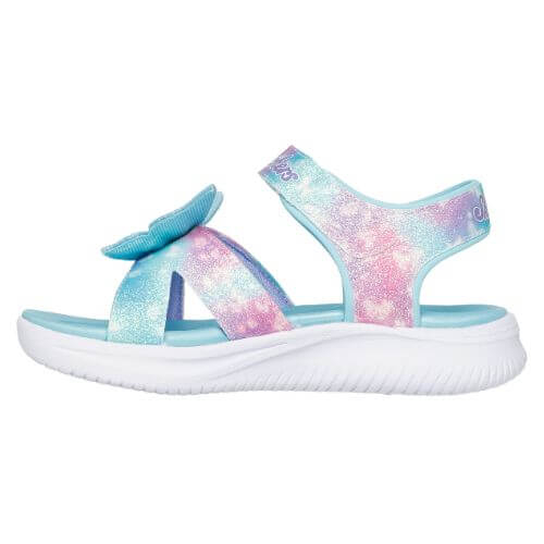 Sandale copii fete cu LED din textil Skechers, Albastru - 303109 [3]