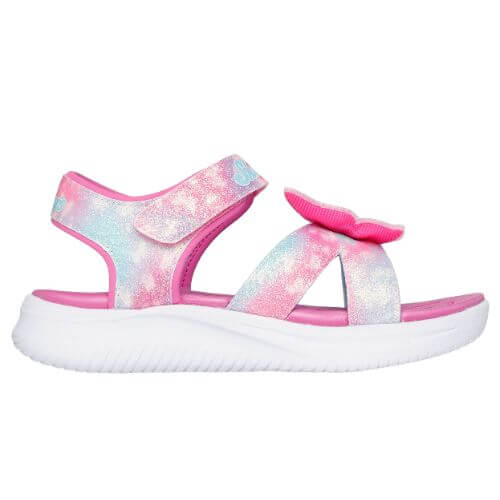 Sandale copii fete cu LED din textil Skechers, Roz - 303109-PKMT [2]