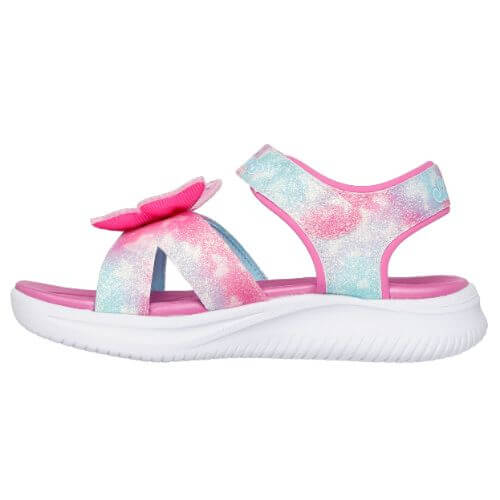 Sandale copii fete cu LED din textil Skechers, Roz - 303109-PKMT [4]