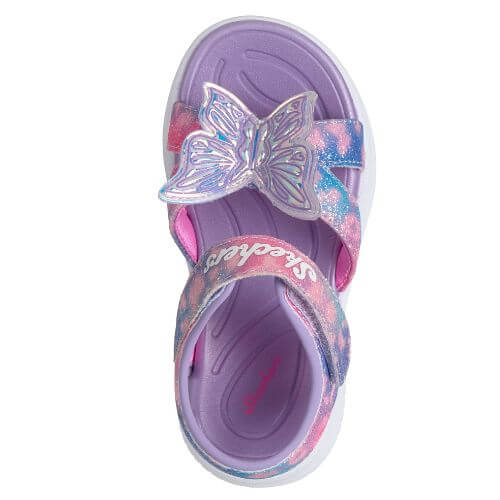 Sandale copii fete cu LED din textil Skechers, Lavanda - 303109-LVMT [3]
