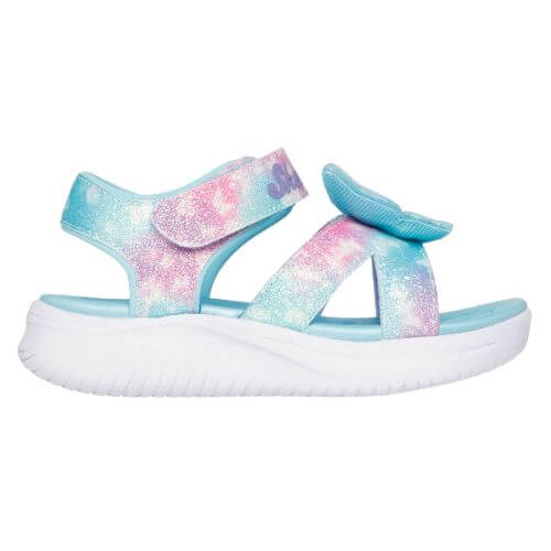 Sandale copii fete cu LED din textil Skechers, Albastru - 303109-AQMT [2]