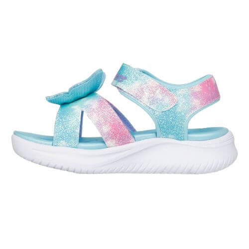 Sandale copii fete cu LED din textil Skechers, Albastru - 303109-AQMT [4]