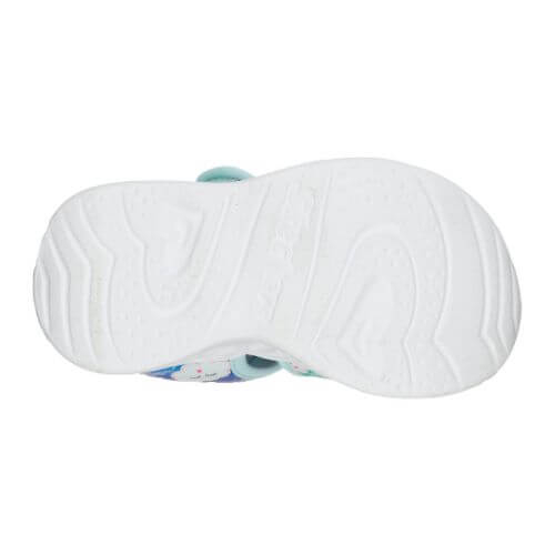 Sandale copii fete cu LED din textil Skechers, Albastru -302977 TQMT [6]