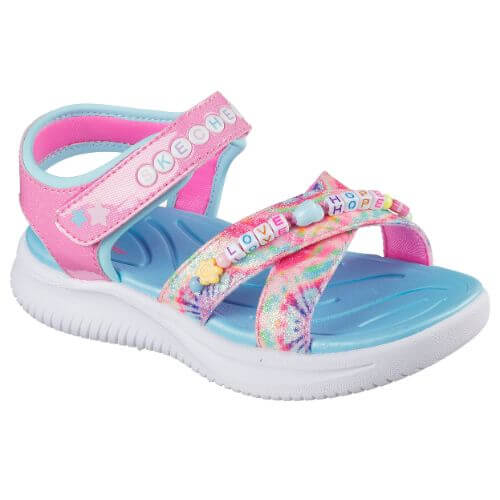 Sandale copii fete din material sintetic Skechers, Roz - 303045-PKMT [2]