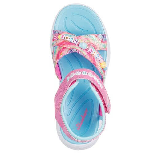 Sandale copii fete din material sintetic Skechers, Roz - 303045-PKMT [4]