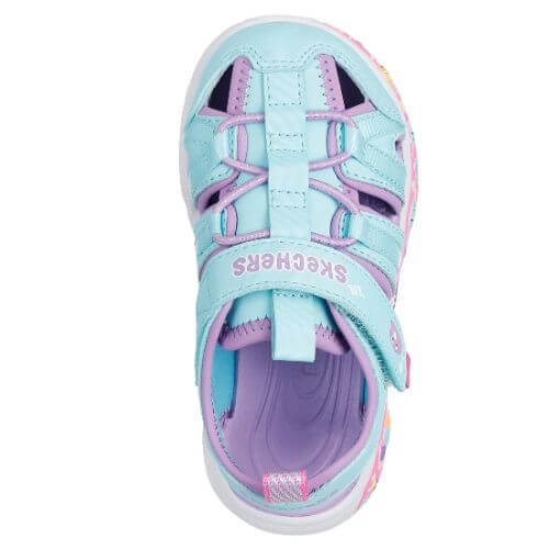Sandale copii fete din material sintetic Skechers, Albastru - 303162-TQLV [3]