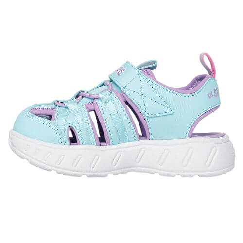 Sandale copii fete din material sintetic Skechers, Albastru - 303162-TQLV [4]