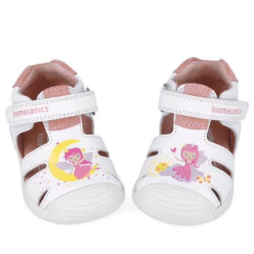 Sandale copii fete din piele Biomecanics, Alb - 252111-A050 [2]