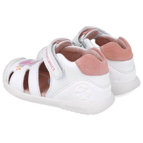 Sandale copii fete din piele Biomecanics, Alb - 252111-A050 [6]