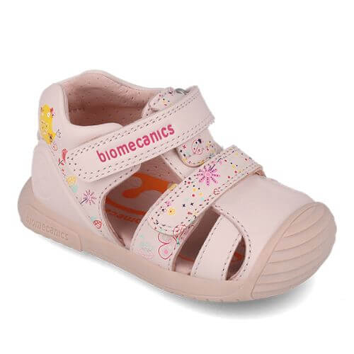 Sandale copii fete din piele Biomecanics, Roz - 252107-A779 [3]