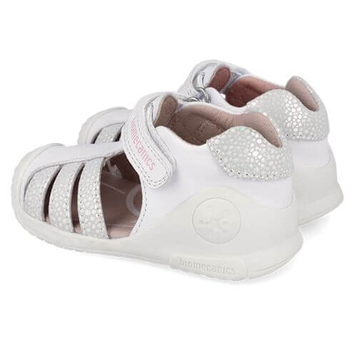 Sandale copii fete din piele Biomecanics, Alb - 262106-B050 [4]