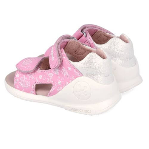 Sandale copii fete din piele Biomecanics, Roz - 262142-B711 [4]