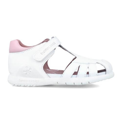 Sandale copii fete din piele Biomecanics, Alb - 242230-B050 [2]