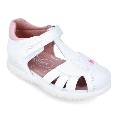 Sandale copii fete din piele Biomecanics, Alb - 242230-B050 [3]
