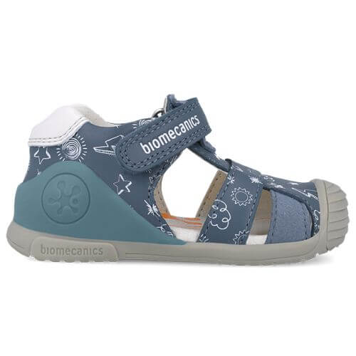 Sandale copii baieti din piele Biomecanics, Albastru - 252116-A556 [2]