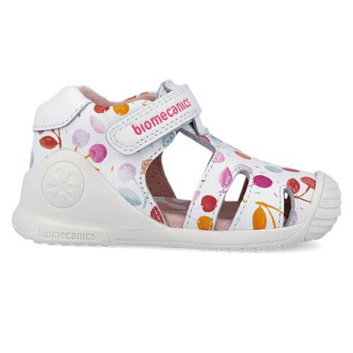Sandale copii fete din piele Biomecanics, Alb - 262104-B050 [3]