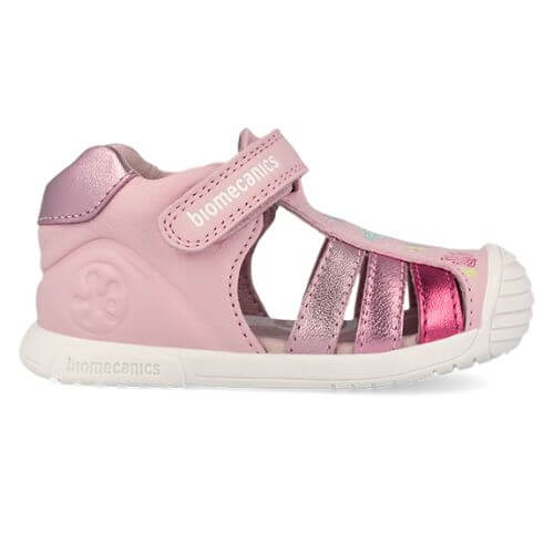 Sandale copii fete din piele Biomecanics, Roz - 262109-A032 [3]
