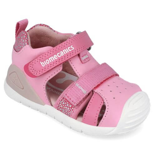 Sandale copii fete din piele Biomecanics, Roz - 262111-A711 [2]