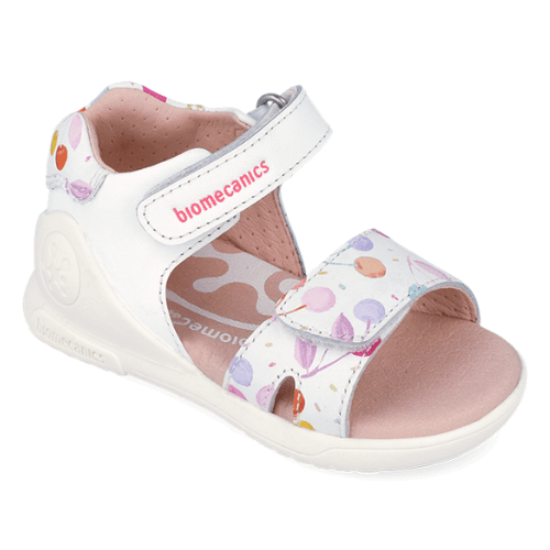 Sandale copii fete din piele Biomecanics, Alb - 262141-A050 [2]