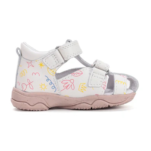 Sandale fete din piele D.D. Step, Alb - G064-61994 [4]