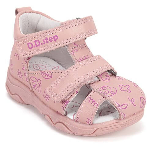 Sandale copii fete din piele DD Step, Roz - G064-61994A [3]