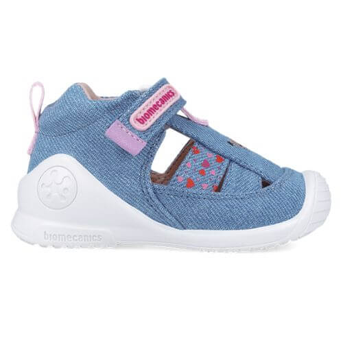 Sandale copii fete din textil Biomecanics, Albastru - 252184-A631 [6]